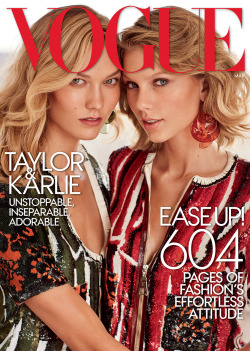 tayswiftdotcom:  Taylor and Karlie on the cover of Vogue (x)