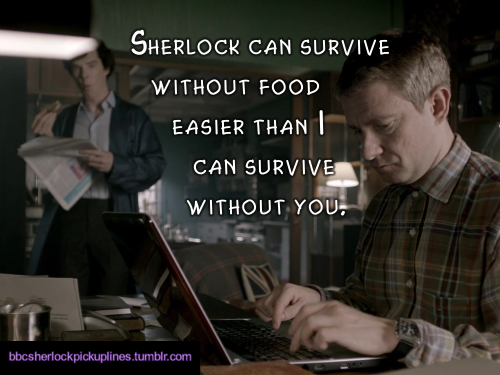 â€œSherlock can survive without food easier than I can survive without you.â€