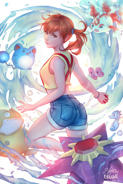 tsuaii:  Misty from Pokemon, generation one!This was painted
