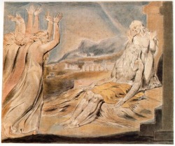 artist-blake:  Illustration to Book of Job, William Blake https://www.wikiart.org/en/william-blake/illustration-to-book-of-job