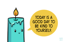 positivedoodles: [drawing of a blue candle saying “Today is