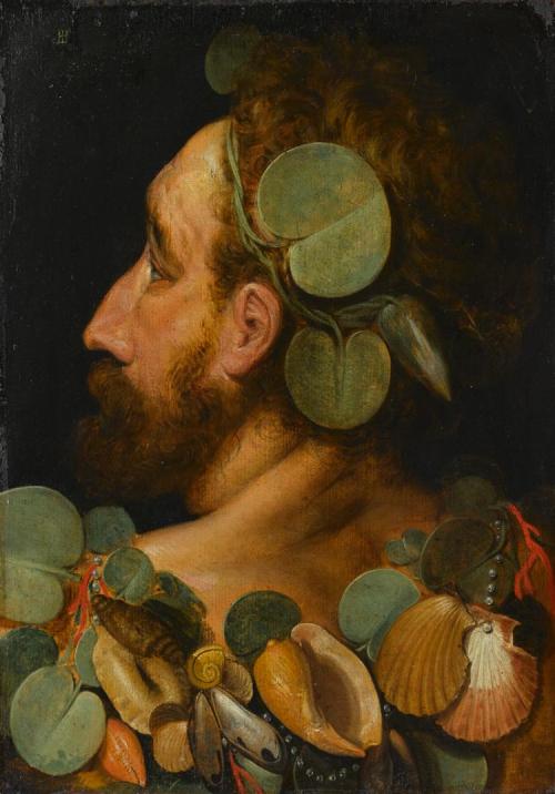 rubenista: Frans Floris, Sea God, after 1561. Oil on oak panel, 47