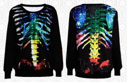 cybernetic-psychosis:  Bones Pattern Sweatshirt ฤ.41