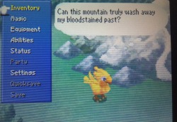 shinyzack: Stop chocobo before he kills again 