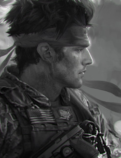 maciek-nia:   Metal Gear Online Concept Art - Solid Snake by