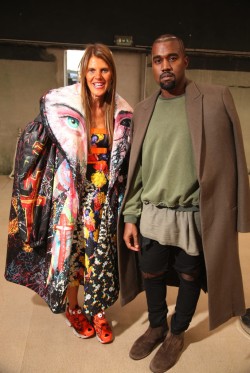 kimkanyekimye:  New photo of Kanye at the Celine S/S ’15 show