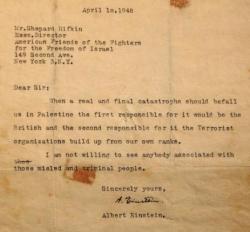 lovenerdeen:  The letter denouncing the Zionist terrorism written