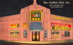 Vintage linen promo postcard dated from 1951 for the famous ‘PADDOCK