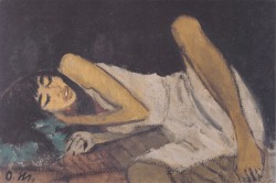 expressionism-art:  Liegende, 1926, Otto MuellerSize: 89.5x60