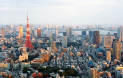 ourbedtimedreams:    Tokyo Tower & Akabanebashi 東京塔