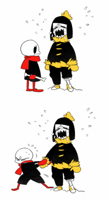 blackggggum:  Little brother.I was headcanoning that even Papyrus