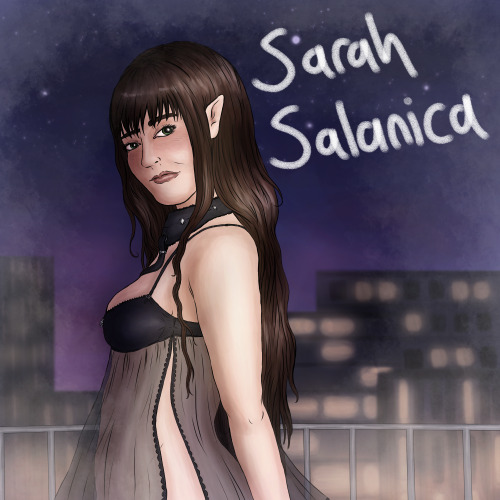 sarahsalanica:  SFW! I’ve been working on this one in the background whilst doing my comic work, but I have an official new profile picture!  The bottom one will be the official profile picture used, the top one is just the full thing without any border