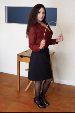 strict-schoolmistress-needed:  I’m beginning to wonder if you’ll ever learn, Chiswick. I had to spank you earlier today for answering back and now I’m going to cane you for dumb insolence, so take your pants off and bend over. 