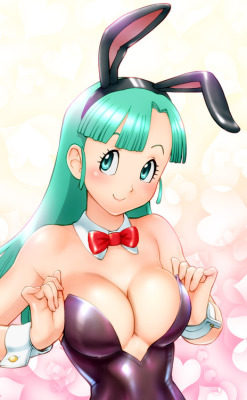 dbz-hentai-x:  Dans sa petite tenue de playboy, bulma n’attend