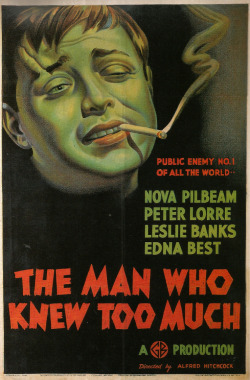 The Man Who Knew Too Much US Poster (1934). From Hitchcock Poster