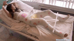 Hot girl in Hip Spica Cast and diapered (GIF set)tags: female