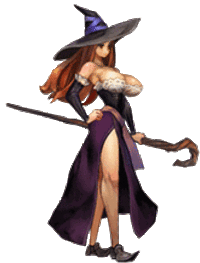 Hot oppai hentai sorceress witch with big tits using them to