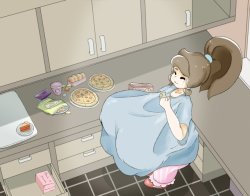 sayunoblog:  Putting together some late-night munchies. Girl’s