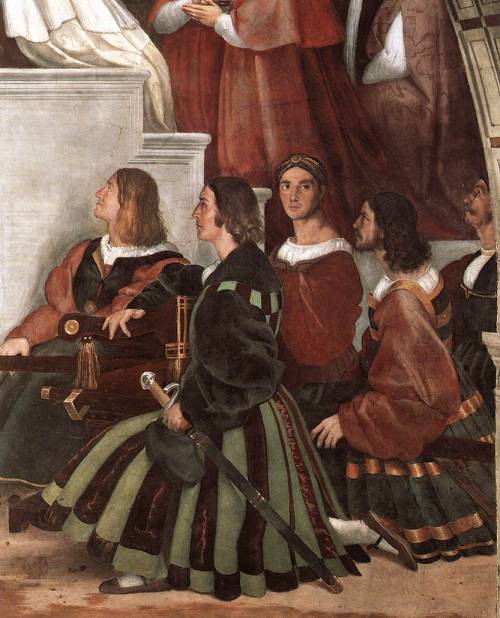 artist-raphael:The Mass at Bolsena (detail), 1512, RaphaelMedium: