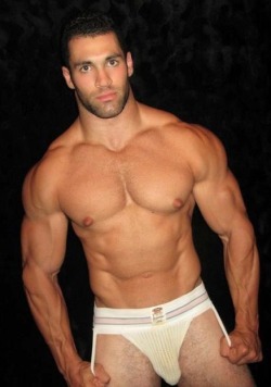 hotindyjock:  Hot Muscle Daddy in a Jockstrap! #sexymen #hotmen