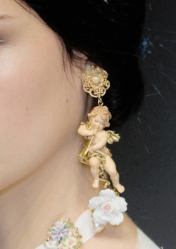chandelyer:  earrings at Dolce & Gabbana fall 2012