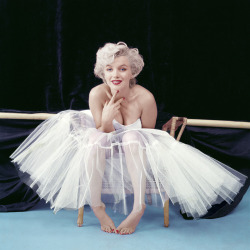 hqmarilyn:      Marilyn Monoe wearing a white Anne Klein ballet