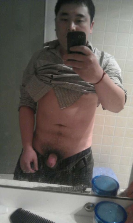 gzbearjk:  Young Bear Showing His Cock in a Break of Work