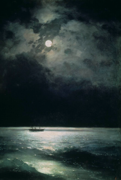 vintagegal:  Ivan Aivazovsky- The Black Sea at Night, 1879 