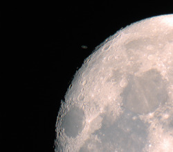 wonders-of-the-cosmos:    Saturn Through the Moon. Credit: Luis