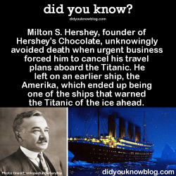 did-you-kno:  Milton S. Hershey, founder of Hershey’s Chocolate,