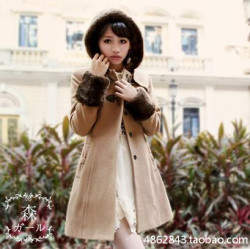 nancylee06:  Winter New Sweet Lolita Slim Korean horn button