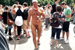 Nude men on the street