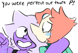 triangle-mother:  Amethyst being a supportive girlfriend 