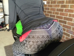 ababeinyogapants:  Not really appropriate riding gear.