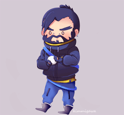 kimmigawa:  Smol Hanzo for this Holiday!Available as sticker