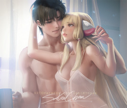 sakimichan:   Chi X Hideki from chobits, old anime favorite for