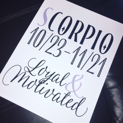 zodiaccity:  New prints at the shop!! This Scorpio print is now