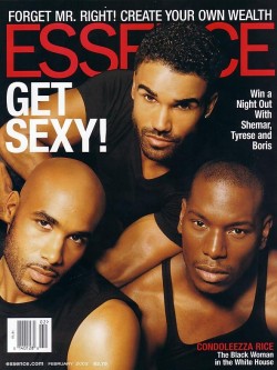 justjasper:  Essence magazine (Feb 2002) with Shemar Moore, Boris