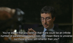 tastefullyoffensive:  Comedian John Oliver Interviews Theoretical