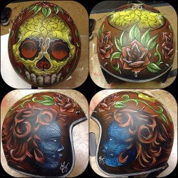 jobyc:  All done!! Finished Antonio’s helmet today. #painting