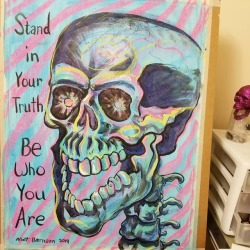 Skull in my studio.    Someone once said to me,  Stand in your