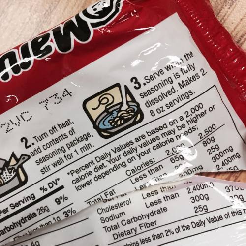 2 servings?!?! From one pack of ramen.. GTFOOH  you can eat two by yourself and think I need something else to eat!!  I wish I would share a one packet. Take you like a minute to slurp it all up and then your eyeing the broth like …SHOULD I drink