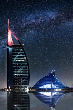 visualechoess:  Milky Way Above Dubai - © Abdullah Abboud |