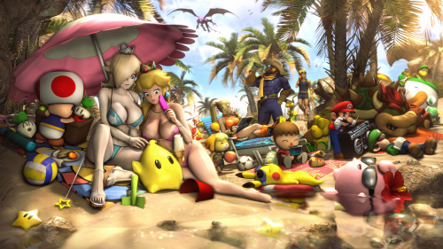 urbanator123:  Koopa Troopa Beach Admitidly right at this very moment, the weather outside where I live is anything but sunshine and smiles. However Iâ€™m still in a summer mood so I hope yall will enjoy this. :) If youâ€™d like to see more art like this