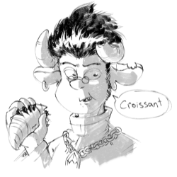   today during d&d: my character ate a croissant and shoved