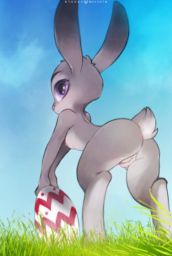 foxintwilight:  Easter Bunny brought some treats   my bunny~