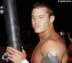 wrestlingslashcandy:  Stripper Randy. Work that turnbuckle pole!