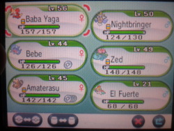 vilcurio:  Current team  Lol I was planning on naming my hawlucha