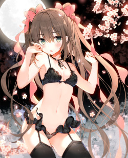 planet–anime:  Black Lingerie [Original]