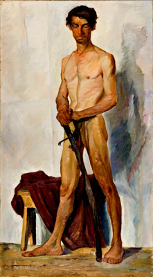 sculppp:  Panos Efthimiadis Male nude with sword 1940